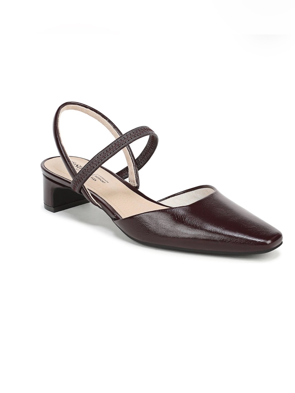 Life Stride Chocolate Plum Faux Leather Lainey Strappy Pumps